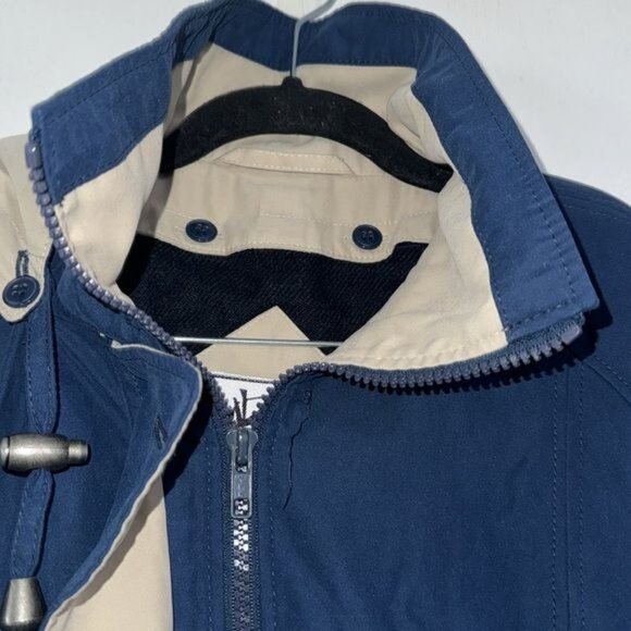 American Bazaar Womens Size Medium Blue Button Up and Zipper Hoodie Jacket Sz L - Picture 2 of 10